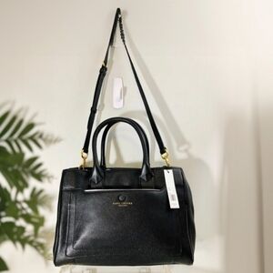 NWT Marc Jacobs Black Pebble Leather  Empire City Tote Bag